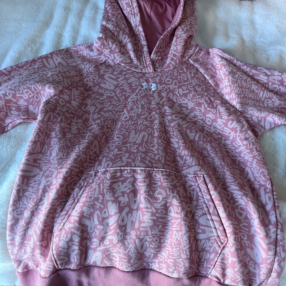 Pink Underarmor Girls Hoodie